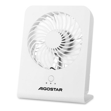 Aigostar - Επιτραπέζιος ανεμιστήρας 5W/5V λευκός