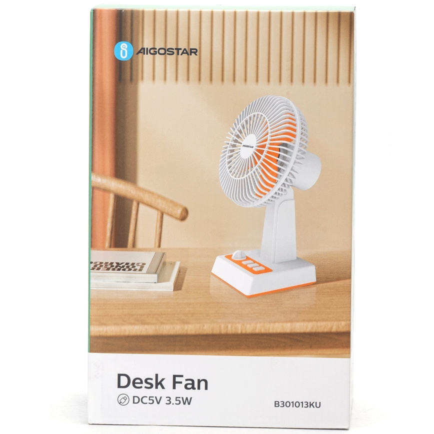 Aigostar - Επιτραπέζιος ανεμιστήρας 6W/USB