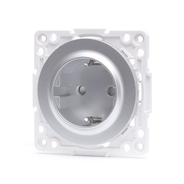 Aigostar - Επιτοίχια πρίζα SCHUKO χωρίς πλαίσιο 250V/16A ασημί