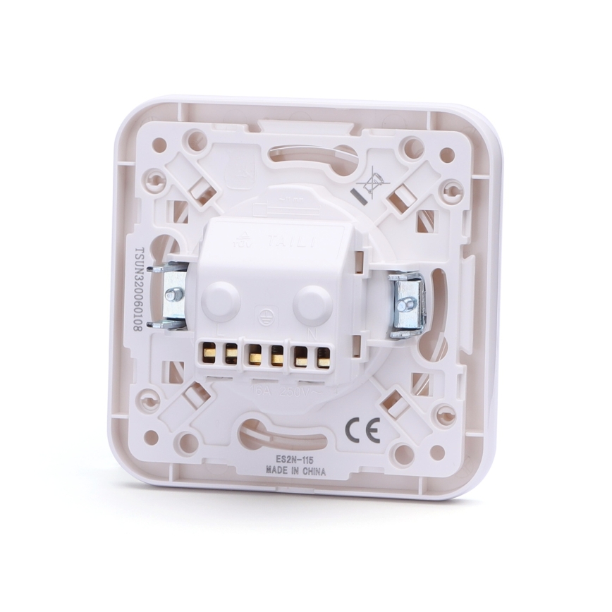 Aigostar - Επιτοίχια πρίζα με πλαίσιο SCHUKO 250V λευκή