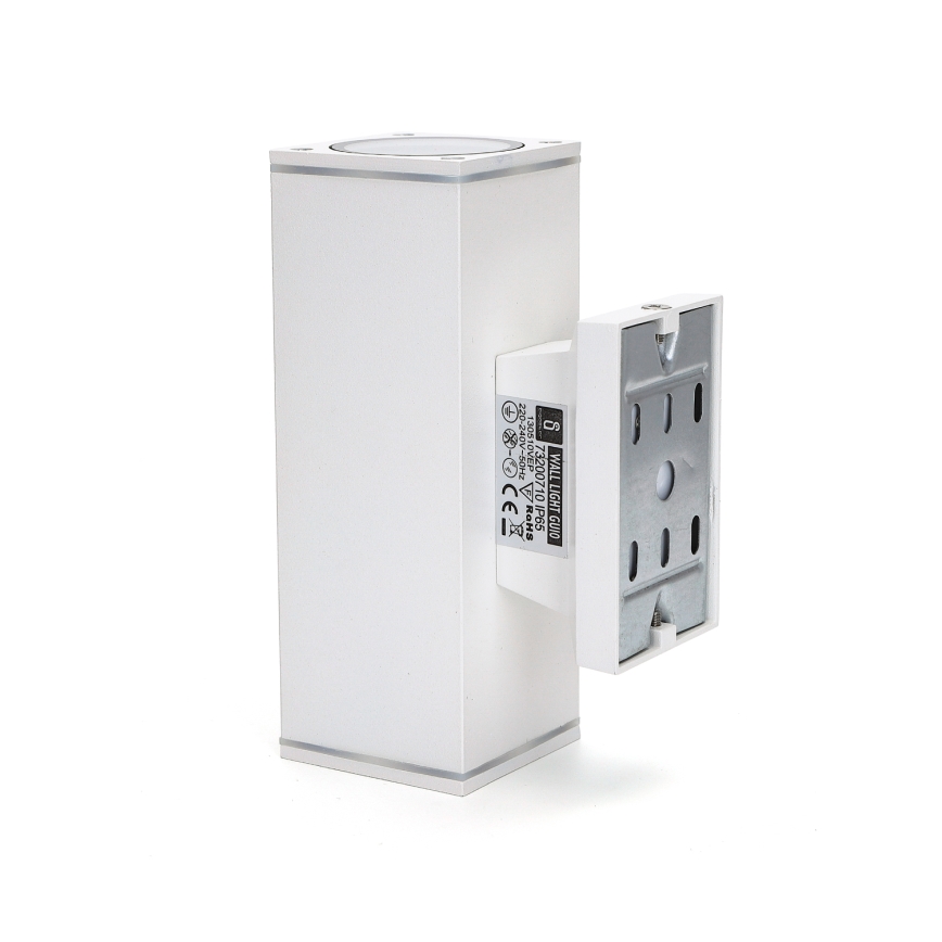 Aigostar - Επιτοίχιο φωτιστικό εξωτερικού χώρου 2xGU10/230V λευκό IP65 γωνιακό