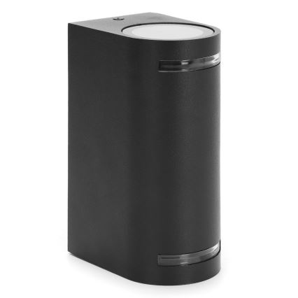 Aigostar - Επιτοίχιο φωτιστικό εξωτερικού χώρου 2xGU10/35W/230V μαύρο IP54