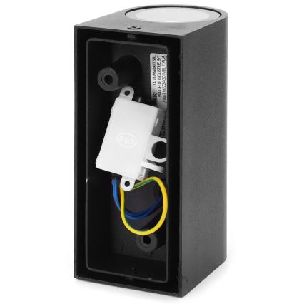 Aigostar - Επιτοίχιο φωτιστικό εξωτερικού χώρου 2xGU10/35W/230V μαύρο IP54