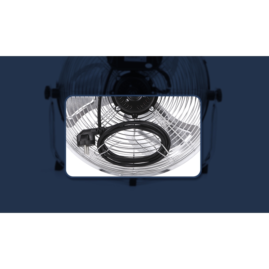 Aigostar - Ανεμιστήρας δαπέδου 100W/230V, διάμ. 54 εκ., γυαλιστερό χρώμιο