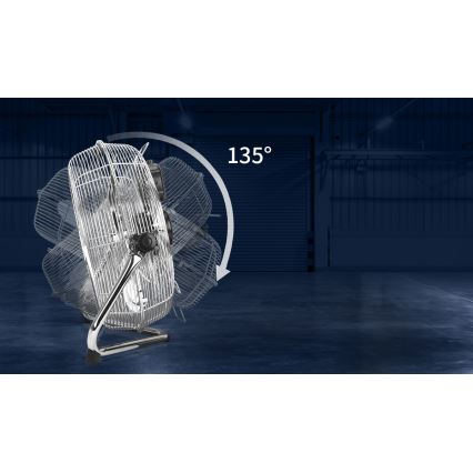 Aigostar - Ανεμιστήρας δαπέδου 100W/230V, διάμ. 54 εκ., γυαλιστερό χρώμιο