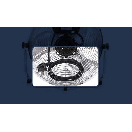 Aigostar - Επιδαπέδιος ανεμιστήρας 100W/230V γυαλιστερό χρώμιο