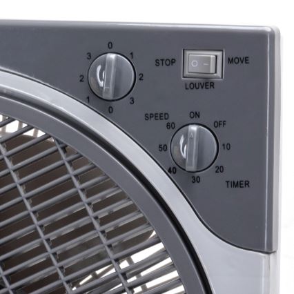 Aigostar - Επιδαπέδιος ανεμιστήρας 35W/230V διάμ. 30 εκ. λευκό/γκρι