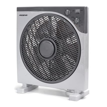 Aigostar - Επιδαπέδιος ανεμιστήρας 35W/230V διάμ. 30 εκ. λευκό/γκρι