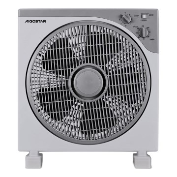 Aigostar - Επιδαπέδιος ανεμιστήρας 35W/230V διάμ. 30 εκ. λευκό/γκρι