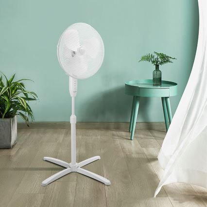 Aigostar - Επιδαπέδιος ανεμιστήρας 45 W/230 V, διάμ. 40 εκ., λευκός