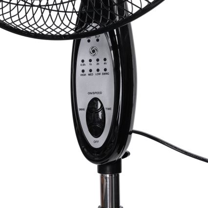 Aigostar - Επιδαπέδιος ανεμιστήρας 55W/230V 130 εκ. μαύρος + τηλεχειριστήριο