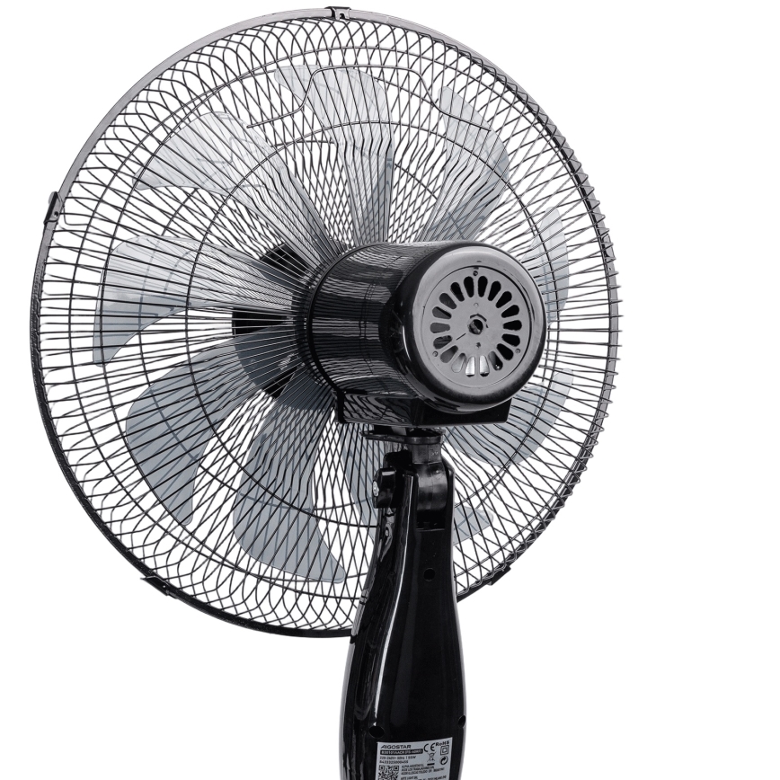 Aigostar - Επιδαπέδιος ανεμιστήρας 55W/230V 130 εκ. μαύρος + τηλεχειριστήριο