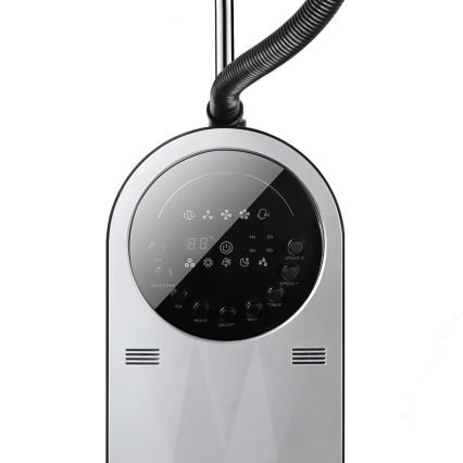 Aigostar - Επιδαπέδιος ανεμιστήρας με εφέ ομίχλης 95W/230V μαύρο/γκρι + τηλεχειριστήριο