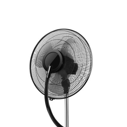 Aigostar - Επιδαπέδιος ανεμιστήρας με εφέ ομίχλης 95W/230V μαύρο/γκρι + τηλεχειριστήριο