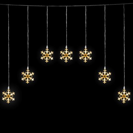 Aigostar - LED γιρλάντα για εξωτερικούς χώρους 84xLED/8 λειτουργίες 1,2x1m IP44 θερμό λευκό νιφάδες χιονιού