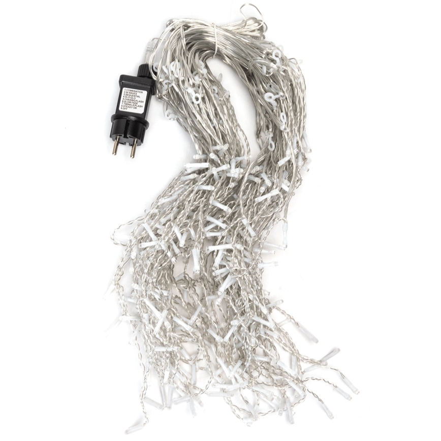 Aigostar - LED γιρλάντα εξωτερικού χώρου 300xLED/8 λειτουργίες 15x0,4 m IP44 ψυχρό λευκό