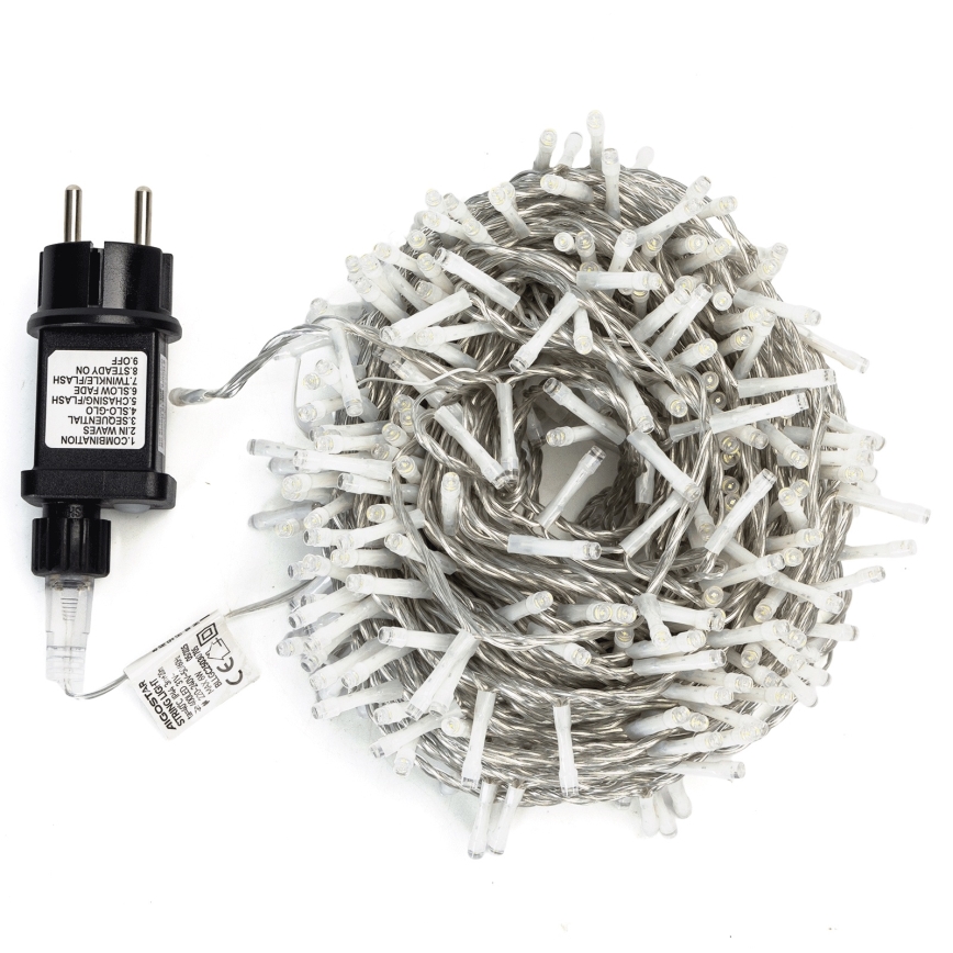 Aigostar - LED εξωτερική γιρλάντα 400 LED/8 λειτουργίες 20 m IP44 θερμό λευκό