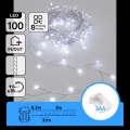 Aigostar - Εξωτερική χριστουγεννιάτικη γιρλάντα LED 100xLED/8 λειτουργίες 3xAA 3,3m IP44 ψυχρό λευκό