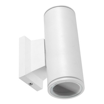 Aigostar - Εξωτερικό φωτιστικό τοίχου 2xGU10/230V IP65 λευκό στρογγυλό