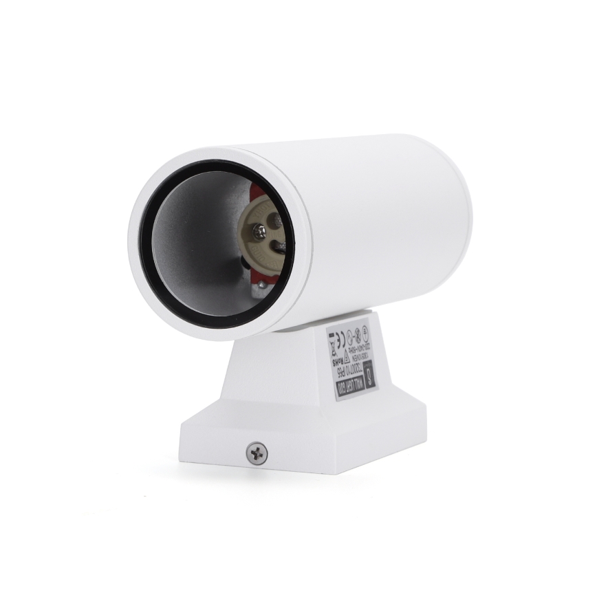 Aigostar - Εξωτερικό φωτιστικό τοίχου 2xGU10/230V IP65 λευκό στρογγυλό