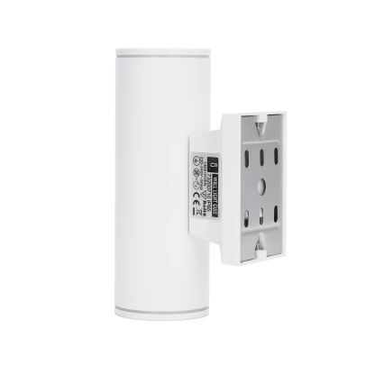 Aigostar - Εξωτερικό φωτιστικό τοίχου 2xGU10/230V IP65 λευκό στρογγυλό