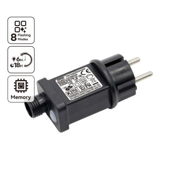 Aigostar - Εξωτερικό τροφοδοτικό 9W/31V/8 λειτουργιών IP44 μαύρο