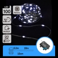 Aigostar - Εξωτερικό χριστουγεννιάτικο φωτιστικό LED 100xLED/8 λειτουργίες/3xAA 10,3μ IP44 ψυχρό λευκό