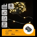 Aigostar - Εξωτερικό χριστουγεννιάτικο φωτιστικό LED με 100 LED/8 λειτουργίες, 3xAA, μήκος 10,3μ, IP44, ζεστό λευκό