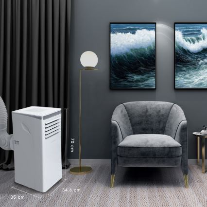 Aigostar - Έξυπνο φορητό κλιματιστικό 3 σε 1 1003W/230V 9000 BTU Wi‑Fi λευκό + τηλεχειριστήριο