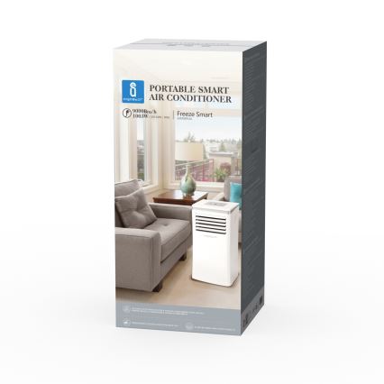 Aigostar - Έξυπνο φορητό κλιματιστικό 3 σε 1 1003W/230V 9000 BTU Wi‑Fi λευκό + τηλεχειριστήριο