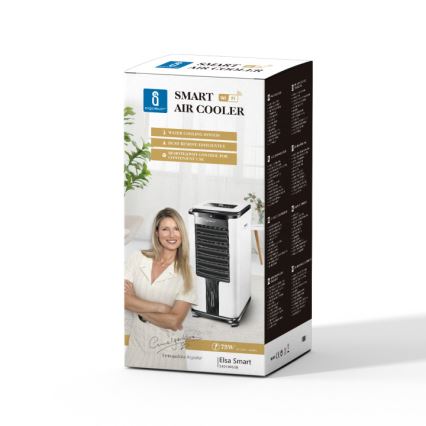 Aigostar - Έξυπνο κλιματιστικό air cooler 75W/230V Wi-Fi +  τηλεχειριστήριο