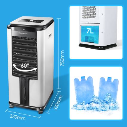 Aigostar - Έξυπνο κλιματιστικό air cooler 75W/230V Wi-Fi +  τηλεχειριστήριο