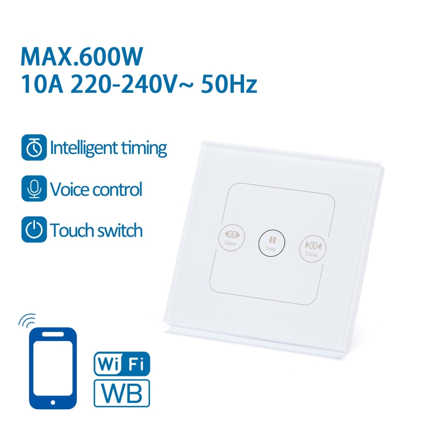 Aigostar - Έξυπνος διακόπτης για έλεγχο περσίδων 230V Wi‑Fi Tuya
