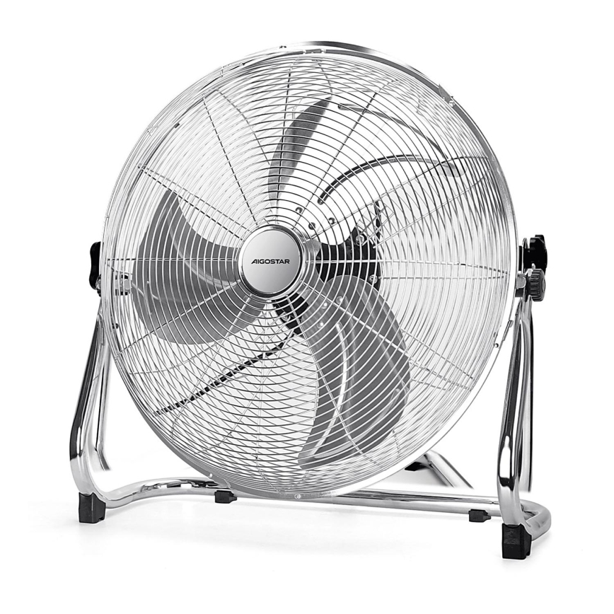 Aigostar - Ανεμιστήρας δαπέδου 100W/230V γυαλιστερό χρώμιο