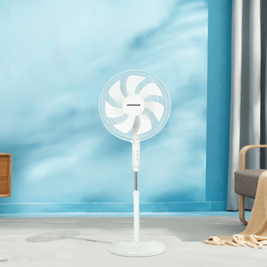 Aigostar -  Ανεμιστήρας δαπέδου 60W/230V λευκό