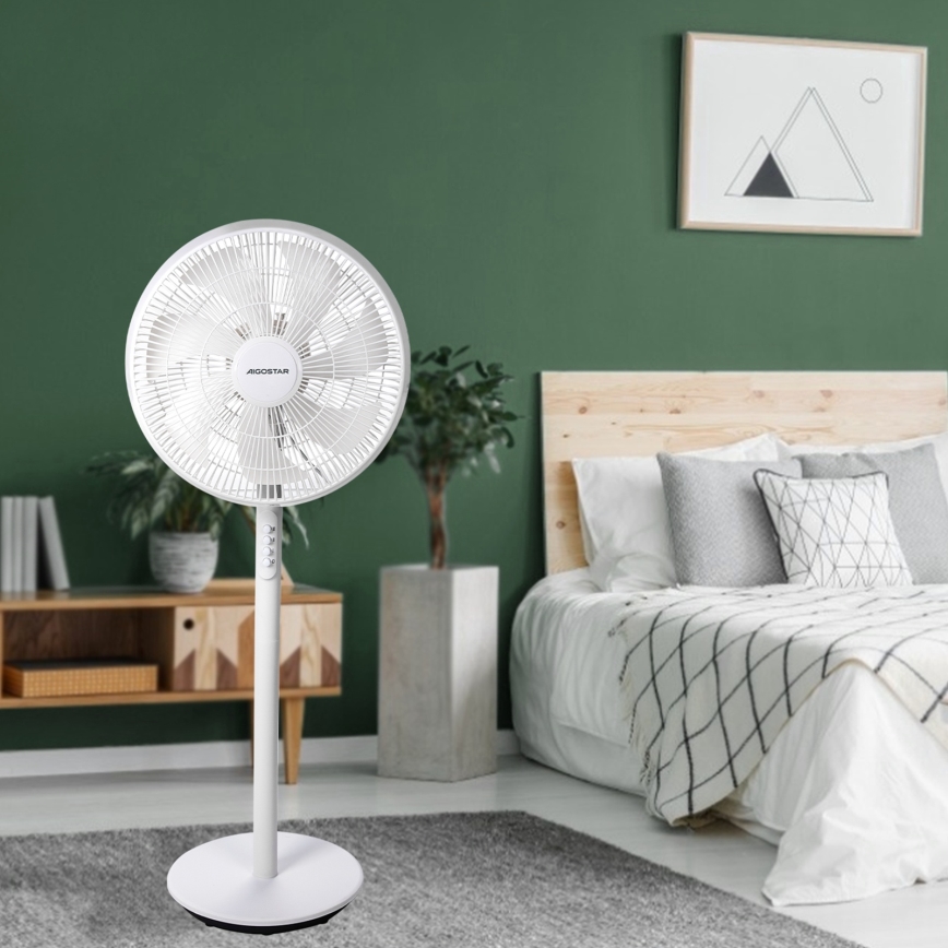 Aigostar - Ανεμιστήρας Ορθοστάτης 45W/230V 110 cm λευκό