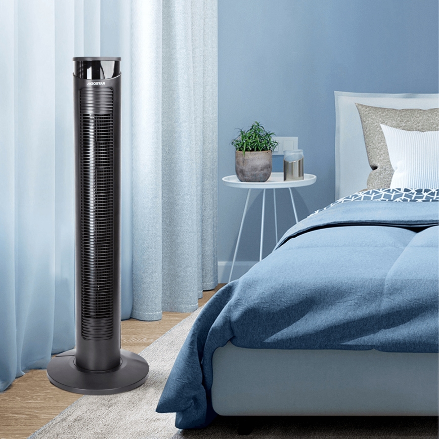Aigostar - Ανεμιστήρας Ορθοστάτης 45W/230V μαύρο + RC