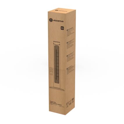 Aigostar - Ανεμιστήρας Ορθοστάτης 45W/230V μαύρο + RC
