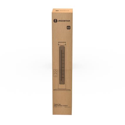 Aigostar - Ανεμιστήρας Ορθοστάτης 45W/230V μαύρο + RC