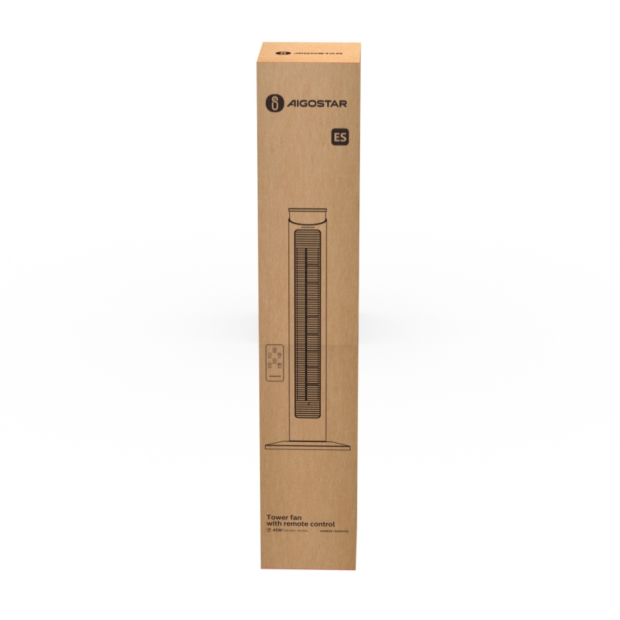 Aigostar - Ανεμιστήρας Ορθοστάτης 45W/230V μαύρο + RC