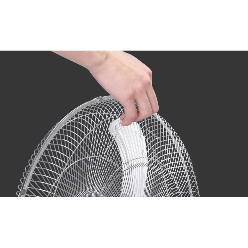 Aigostar - Ανεμιστήρας Ορθοστάτης 55W/230V γυαλιστερό χρώμιο/μαύρο