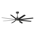 Aigostar - Ανεμιστήρας οροφής LED Dimmable LED/24W/230V 2700-6500K 165cm μαύρο + τηλεχειριστήριο