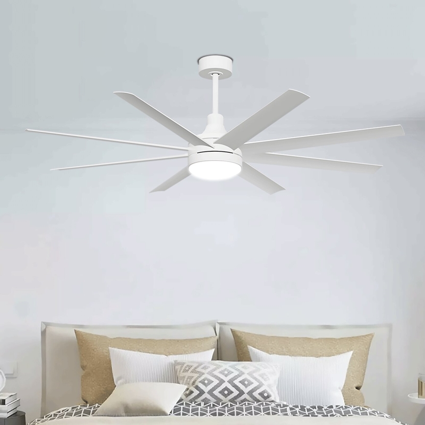Aigostar - Ανεμιστήρας οροφής LED Dimmable LED/24W/230V 2700-6500K διάμετρος 165 cm + τηλεχειριστήριο λευκό
