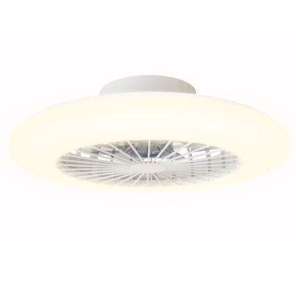 Aigostar - LED Φωτιστικό οροφής dimmable με ανεμιστήρα LED/40W/230V 2700-6500K διάμετρος 48,5 cm λευκό + τηλεχειριστήριο