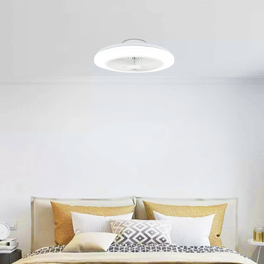 Aigostar - Ανεμιστήρας οροφής LED Dimmable LED/40W/230V 2700-6500K διάμετρος 48 cm + τηλεχειριστήριο λευκό