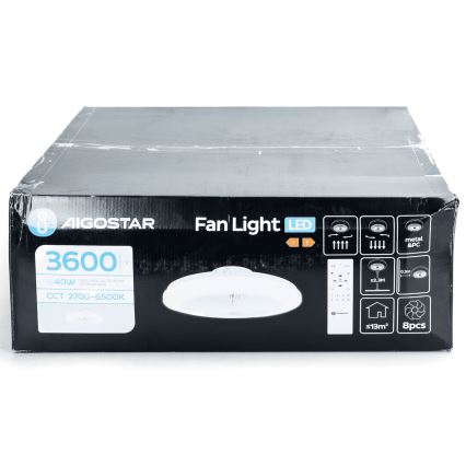 Aigostar - Ανεμιστήρας οροφής LED Dimmable LED/40W/230V 2700-6500K διάμετρος 48 cm + τηλεχειριστήριο λευκό