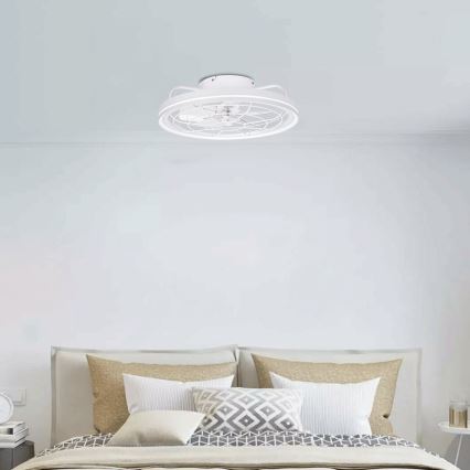 Aigostar - Ανεμιστήρας οροφής LED Dimmable LED/40W/230V 2700-6500K διάμετρος 48 cm + τηλεχειριστήριο λευκό