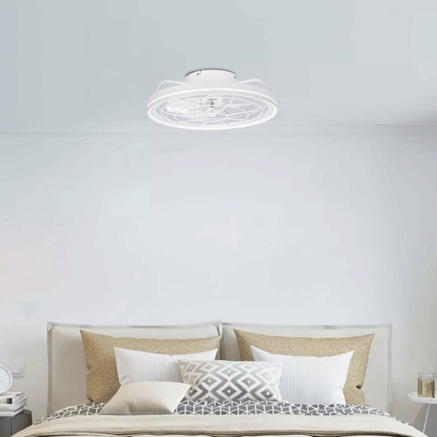 Aigostar - Ανεμιστήρας οροφής LED Dimmable LED/40W/230V 2700-6500K διάμετρος 48 cm + τηλεχειριστήριο λευκό