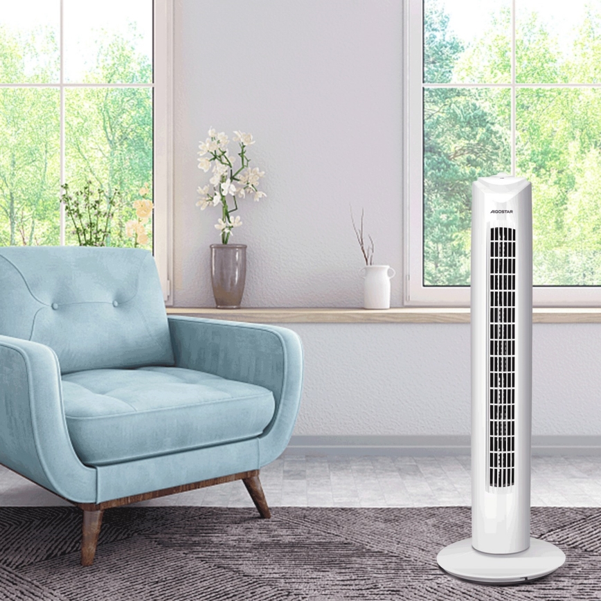 Aigostar - Ανεμιστήρας πύργος 45W/230V λευκό