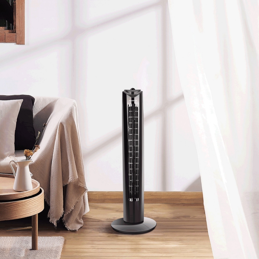 Aigostar - Ανεμιστήρας Πύργος 45W/230V μαύρο